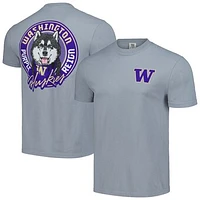 Unisex Gray Washington Huskies Hyper Local Malamute Circle T-Shirt