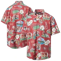 Men's Reyn Spooner Red San Francisco 49ers Scenic Button-Down Shirt