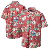 Men's Reyn Spooner Red San Francisco 49ers Scenic Button-Down Shirt