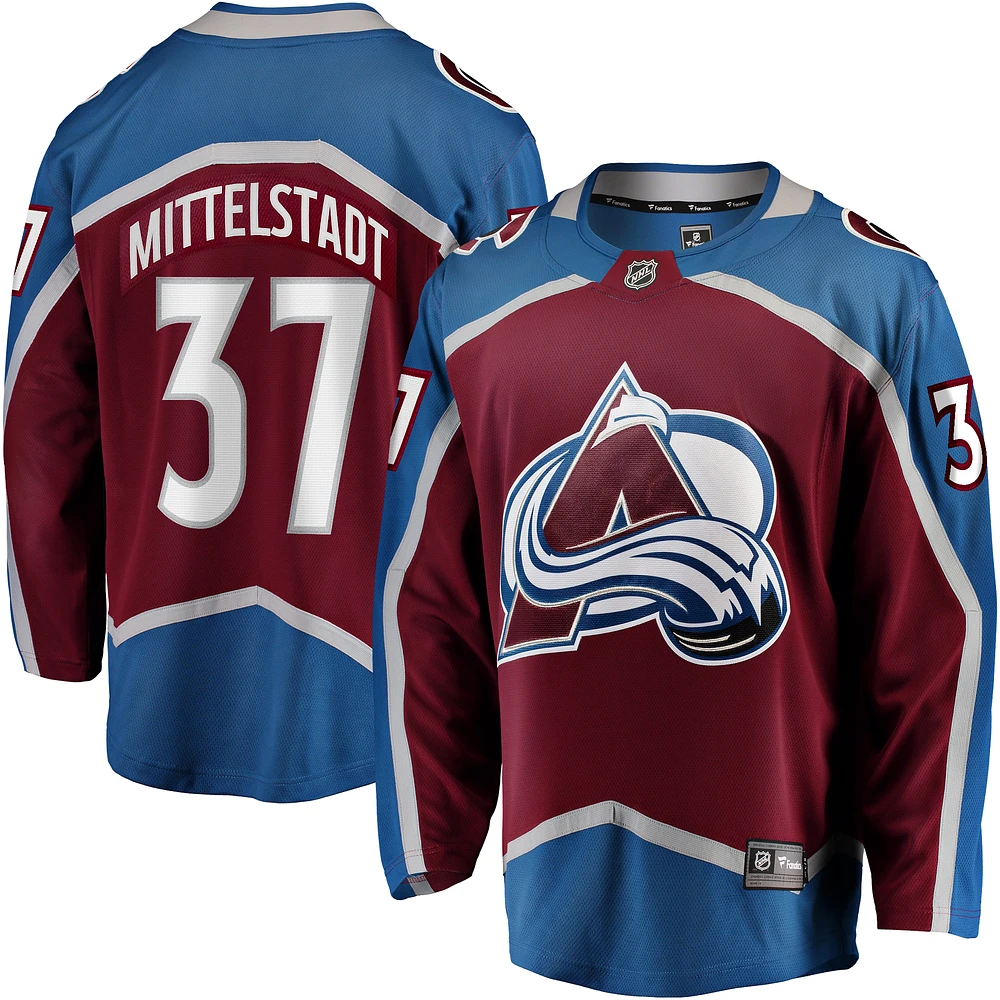 Men's Fanatics Casey Mittelstadt Burgundy Colorado Avalanche Home Breakaway Jersey