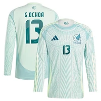 Men's adidas Guillermo Ochoa Green Mexico National Team 2024 Away Replica Player Long Sleeve Jersey