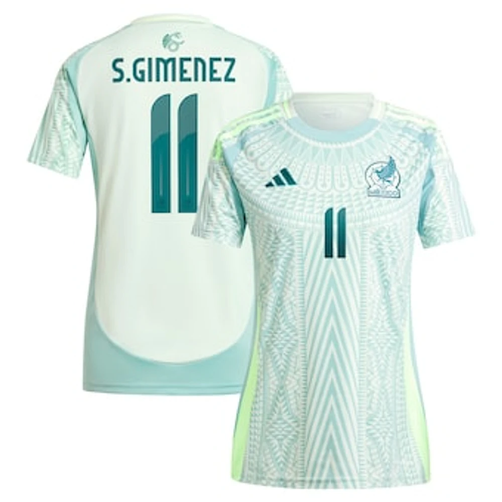 Women's adidas Santiago Giménez Green Mexico National Team 2024 Away Replica Player Jersey