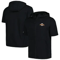 Men's Levelwear Black San Francisco Giants Recruit Short Sleeve Full-Zip Hoodie