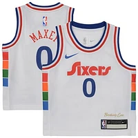 Preschool Nike Tyrese Maxey White Philadelphia 76ers 2024/25 Swingman Player Jersey - City Edition