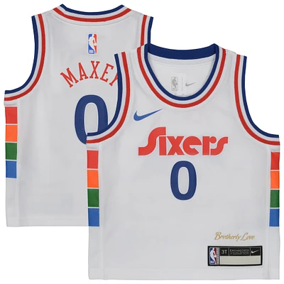 Toddler Nike Tyrese Maxey White Philadelphia 76ers 2024/25 Swingman Player Jersey - City Edition