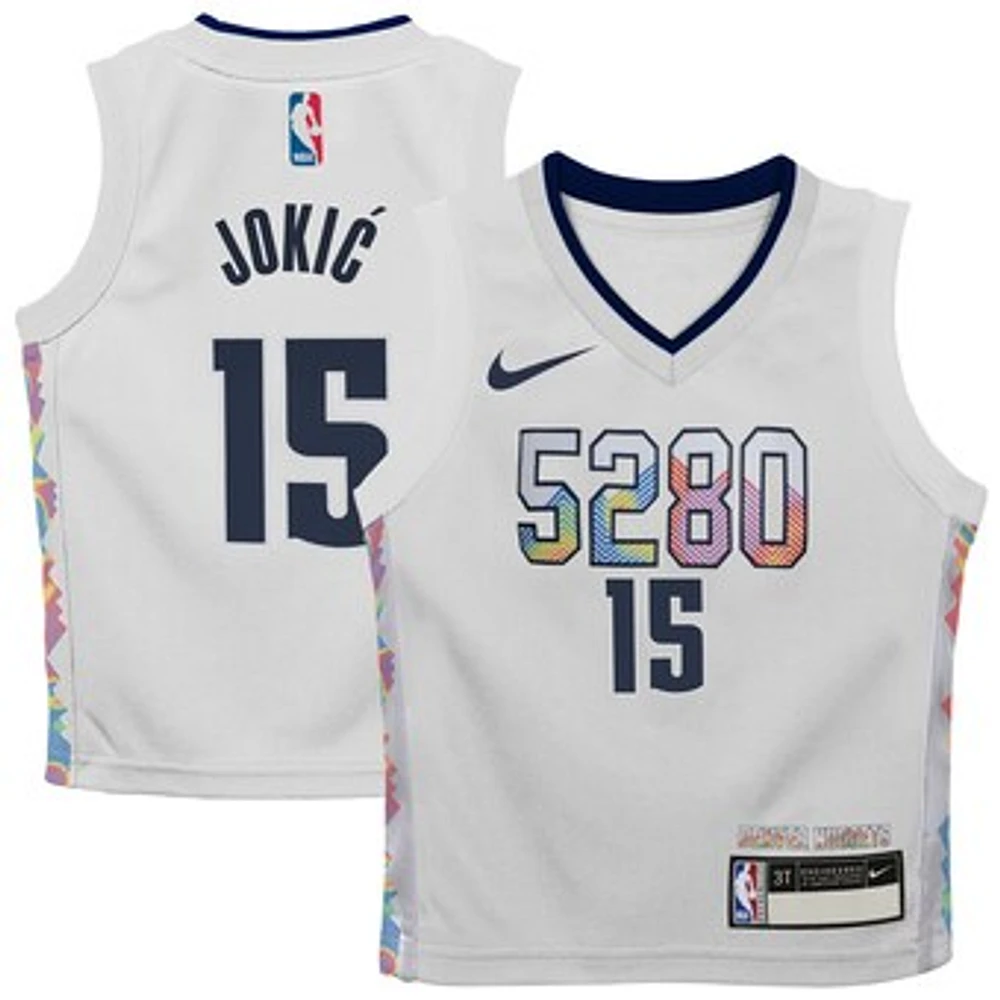 Toddler Nike Nikola Jokic White Denver Nuggets 2024/25 Swingman Player Jersey - City Edition