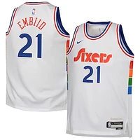 Youth Nike Joel Embiid White Philadelphia 76ers 2024/25 Swingman Player Jersey - City Edition