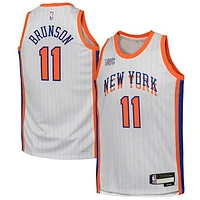 Youth Nike Jalen Brunson White New York Knicks 2024/25 Swingman Player Jersey - City Edition