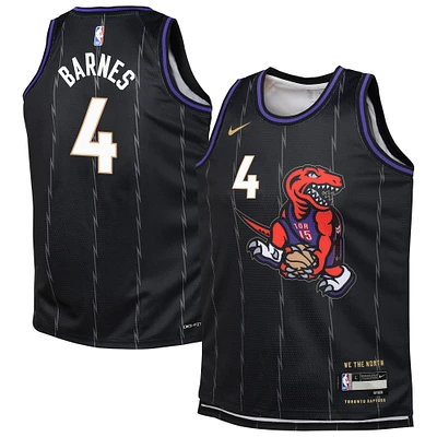 Youth Nike Scottie Barnes Black Toronto Raptors 2024/25 Swingman Player Jersey - City Edition