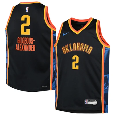 Youth Nike Shai Gilgeous-Alexander Black Oklahoma City Thunder 2024/25 Swingman Player Jersey - Edition