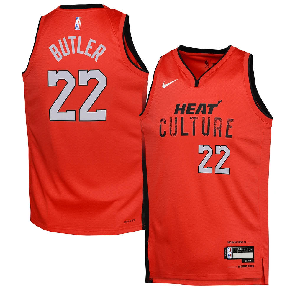 Youth Nike Jimmy Butler Red Miami Heat 2024/25 Swingman Player Jersey - City Edition