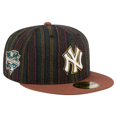 Men's New Era  Brown York Yankees Vintage Herringbone 59FIFTY Fitted Hat