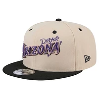 Men's New Era  Cream/Black Arizona Diamondbacks Team Art 9FIFTY Snapback Hat