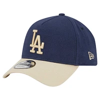 Men's New Era Navy Los Angeles Dodgers Moleskin Crown A-Frame 9FORTY Adjustable Hat