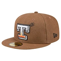 Men's New Era  Brown Texas Rangers Logo Scribble 59FIFTY Fitted Hat