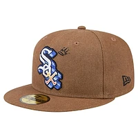 Men's New Era  Brown Chicago White Sox Logo Scribble 59FIFTY Fitted Hat