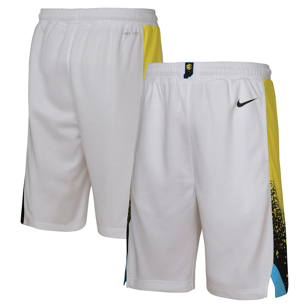 Youth Nike  White Indiana Pacers 2024/25 City Edition Swingman Performance Shorts