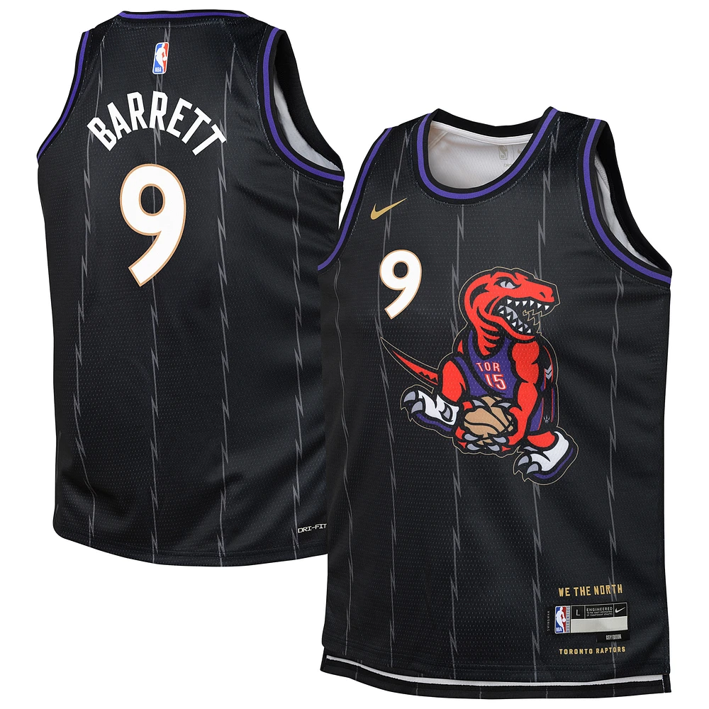 Youth Nike RJ Barrett Black Toronto Raptors 2024/25 Swingman Jersey - City Edition