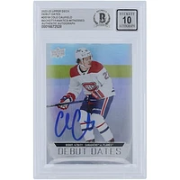 Cole Caufield Montreal Canadiens Autographed 2022-23 Upper Deck Debut Dates #DD-18 Beckett Fanatics Witnessed Authenticated 10 Card