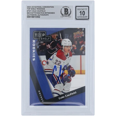 Cole Caufield Montreal Canadiens Autographed 2022-23 Upper Deck National Convention Top Shelf Rookies #TS-7 Beckett Fanatics Witnessed Authenticated 10 Card