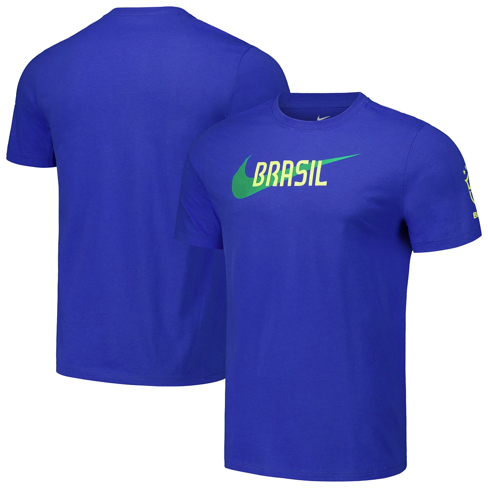 Men's Nike Royal Brazil National Team Swoosh Core T-Shirt