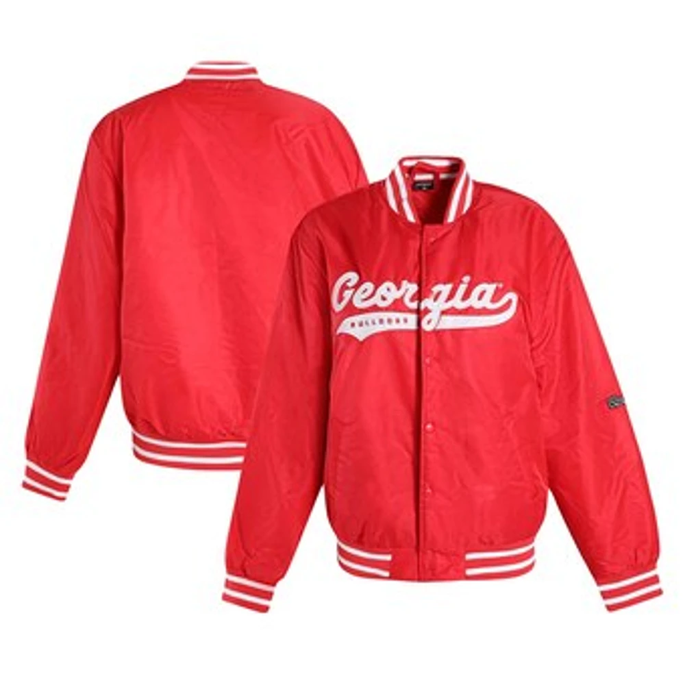 Women's Hype and Vice Red Georgia Bulldogs A-Game Varsity Full-Snap Jacket