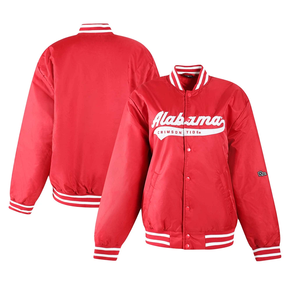 Women's Hype and Vice Crimson Alabama Crimson Tide A-Game Varsity Full-Snap Jacket