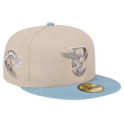 Men's New Era Stone/Light Blue Philadelphia Eagles City Originals Lifestyle Two-Tone 59FIFTY Fitted Hat