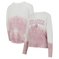 Women's Concepts Sport Pink/White Seattle Kraken Orchard Tie-Dye Long Sleeve T-Shirt