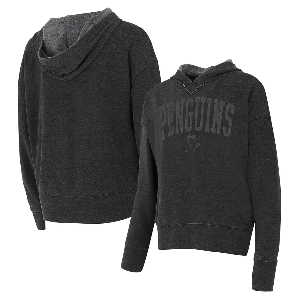 Women's Concepts Sport Charcoal Pittsburgh Penguins Volley Pullover Hoodie