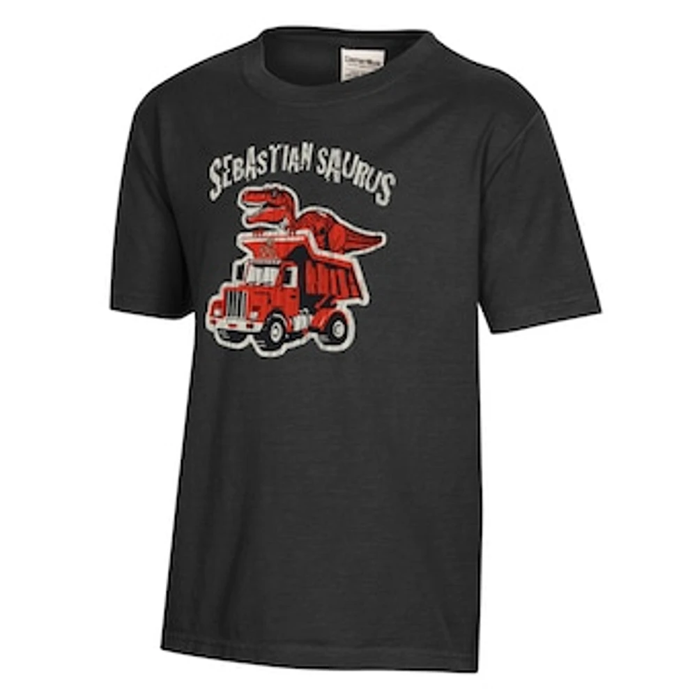 Youth ComfortWash Black Miami Hurricanes Dino Truck T-Shirt