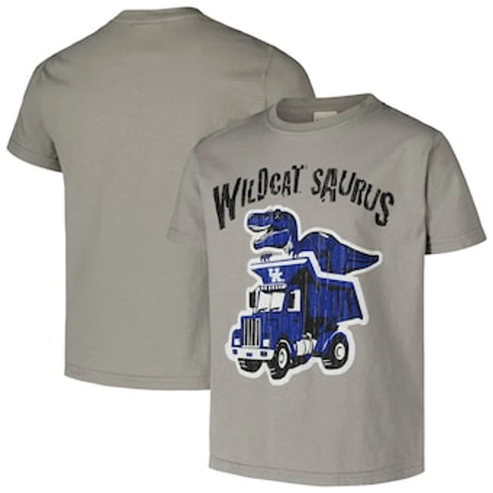 Youth ComfortWash Gray Kentucky Wildcats Dino Truck T-Shirt