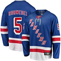 Men's Fanatics Chad Ruhwedel Blue New York Rangers Home Premier Breakaway Player Jersey