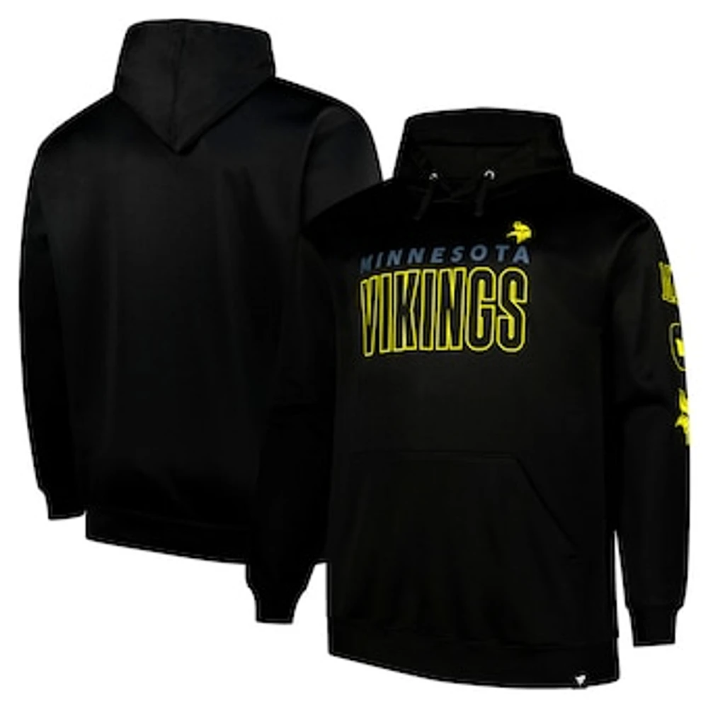 Men's Fanatics  Black Minnesota Vikings Big & Tall Fleece Pullover Hoodie