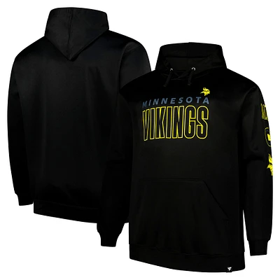 Men's Fanatics  Black Minnesota Vikings Big & Tall Fleece Pullover Hoodie