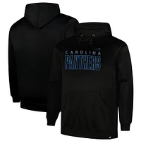 Men's Fanatics  Black Carolina Panthers Big & Tall Fleece Pullover Hoodie