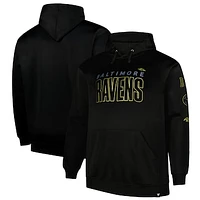 Men's Fanatics  Black Baltimore Ravens Big & Tall Fleece Pullover Hoodie