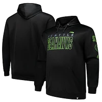 Men's Fanatics  Black Seattle Seahawks Big & Tall Fleece Pullover Hoodie