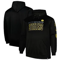 Men's Fanatics  Black Pittsburgh Steelers Big & Tall Fleece Pullover Hoodie