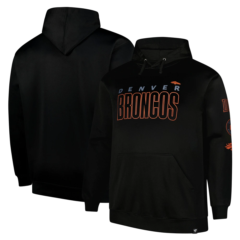 Men's Fanatics  Black Denver Broncos Big & Tall Fleece Pullover Hoodie