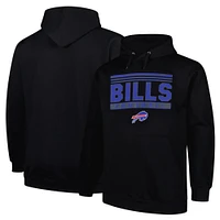 Men's Fanatics  Black Buffalo Bills Big & Tall Fleece Pullover Hoodie