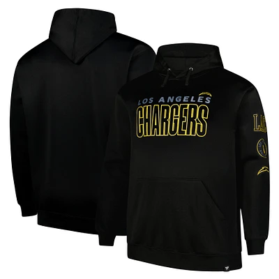 Men's Fanatics  Black Los Angeles Chargers Big & Tall Fleece Pullover Hoodie