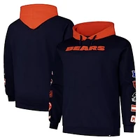 Men's Fanatics Navy Chicago Bears Big & Tall Patched Out Pullover Hoodie