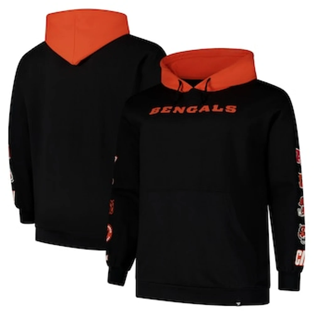 Men's Fanatics Black Cincinnati Bengals Big & Tall Patched Out Pullover Hoodie