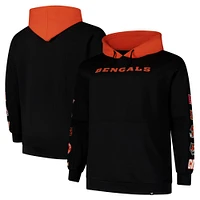 Men's Fanatics Black Cincinnati Bengals Big & Tall Patched Out Pullover Hoodie