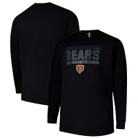 Men's Profile  Black Chicago Bears Big & Tall Pop Long Sleeve T-Shirt