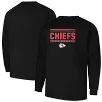 Men's Profile  Black Kansas City Chiefs Big & Tall Pop Long Sleeve T-Shirt