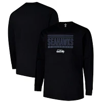 Men's Profile  Black Seattle Seahawks Big & Tall Pop Long Sleeve T-Shirt