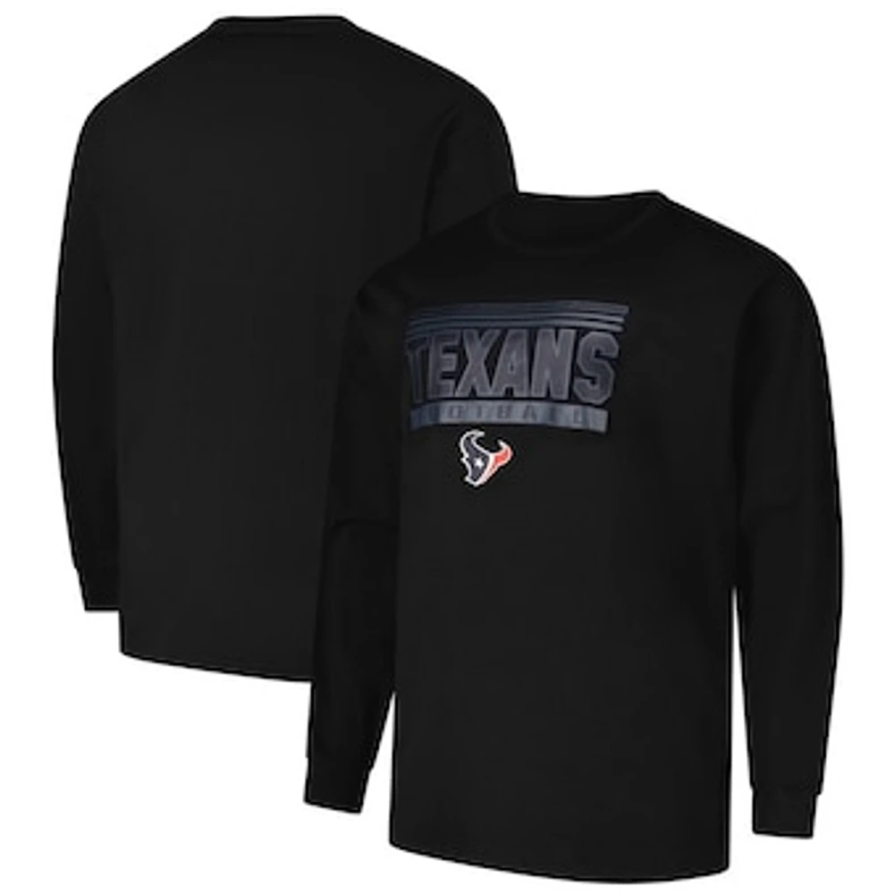 Men's Profile  Black Houston Texans Big & Tall Pop Long Sleeve T-Shirt