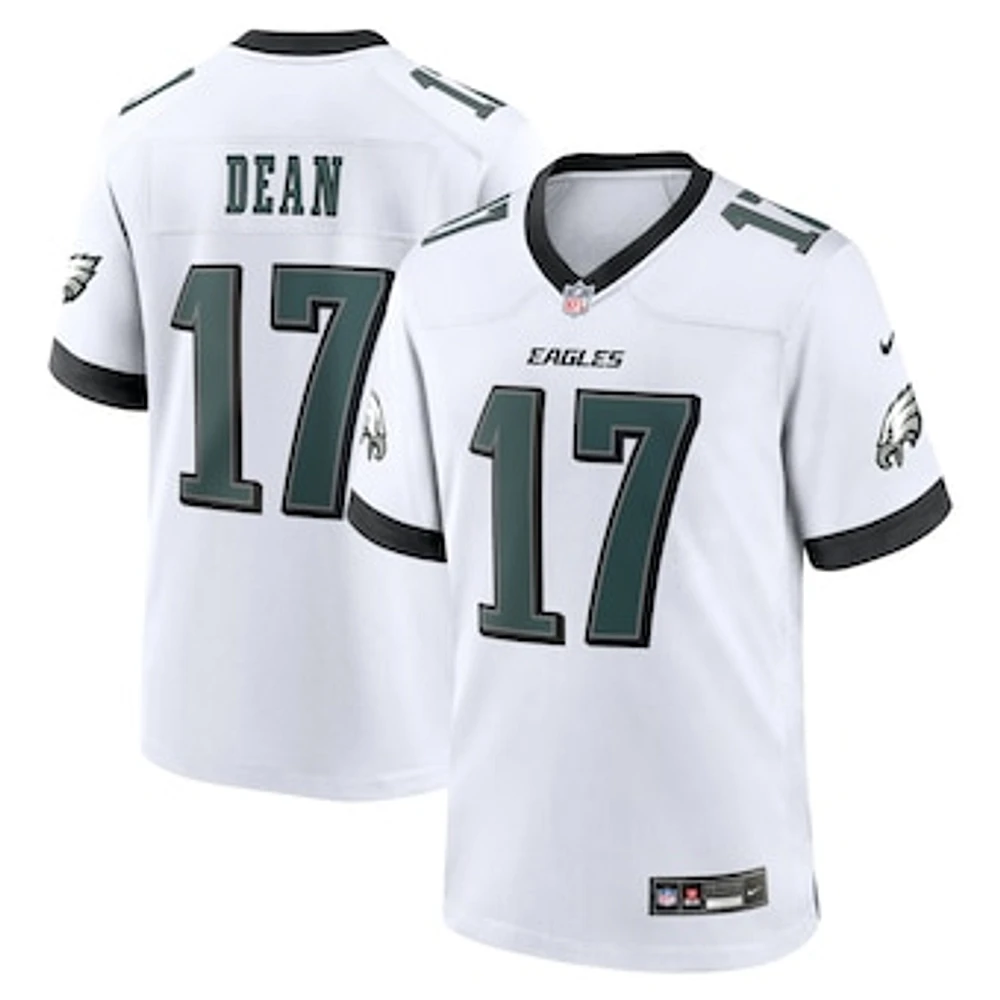 Men's Nike Nakobe Dean White Philadelphia Eagles Game Jersey